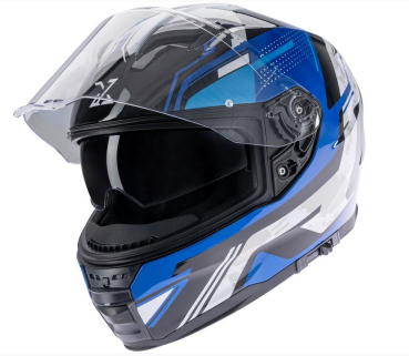 Integralhelm "Stinger R1" - SPEC-X - blau/schwarz/weiß